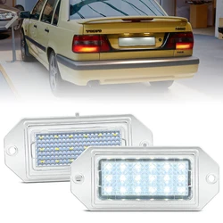 2Pcs For Volvo 850 940 960 S90 White LED Number License Plate Light