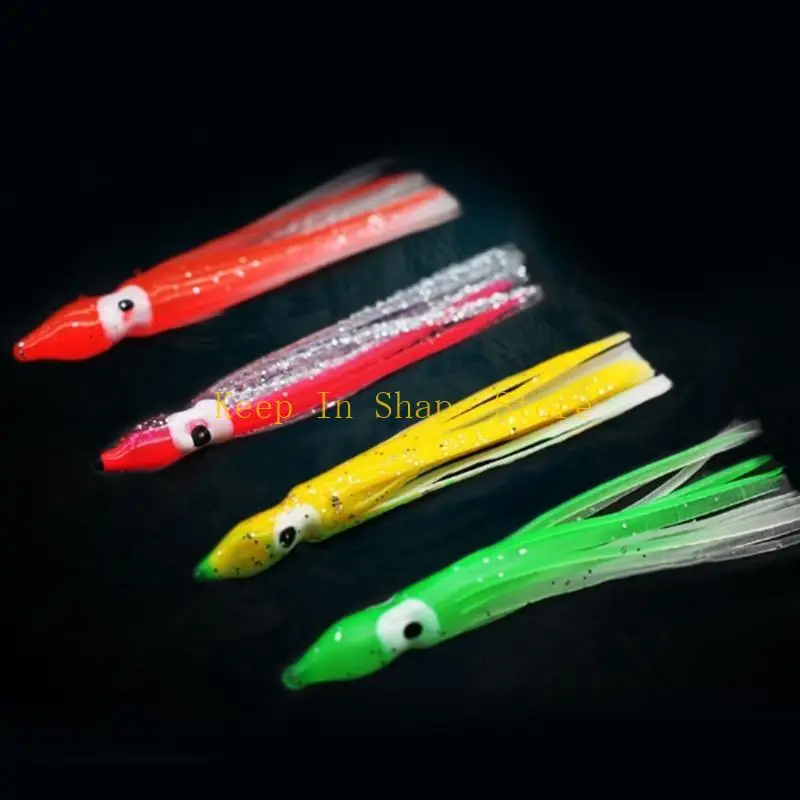 

U1JC 50 шт., приманки для рыбалки, светящиеся приманки, приманки для троллинговой юбки, мягкие рыболовные приманки