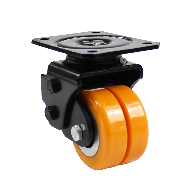 Double spring casters Polyurethane Heavy Duty Rigid Spring Loaded Casters