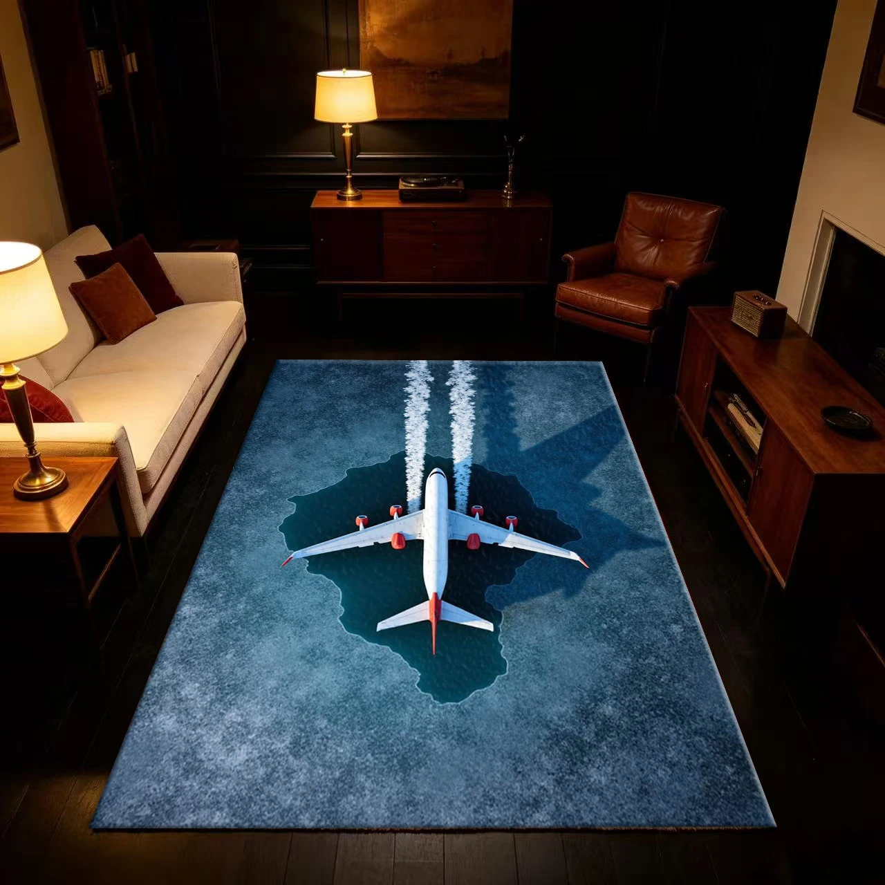 Mountain Natural Landscape Carpet Floor Scenery Painting Home Living Room Bedroom Decoration Area Rug