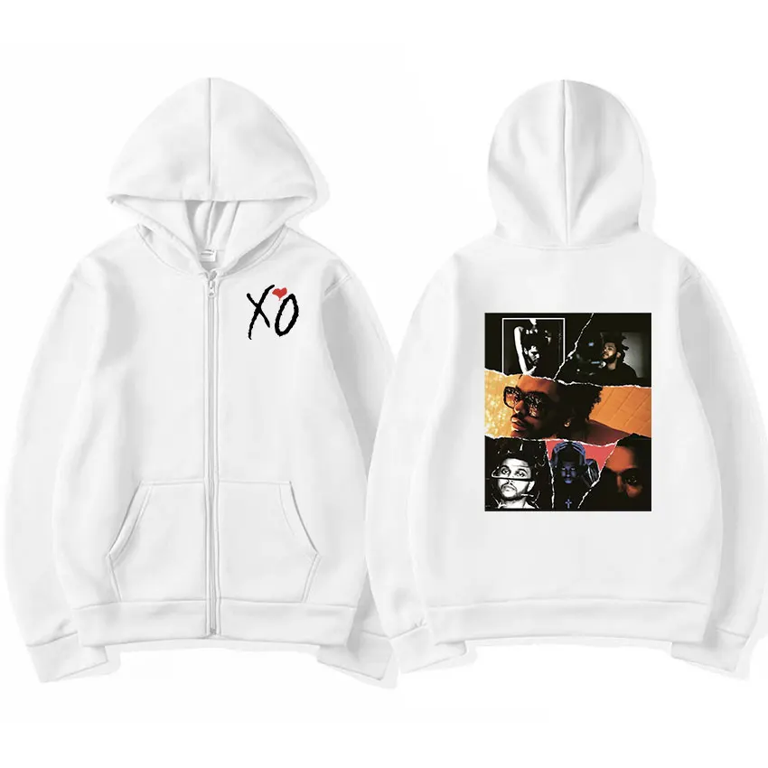 The Weeknd Xo Zipper Hoodie After Hours Til Dawn Zip Up Fleece Sweatshirt Coats Men Women Hip Hop Style Oversized Hoodies Jacket