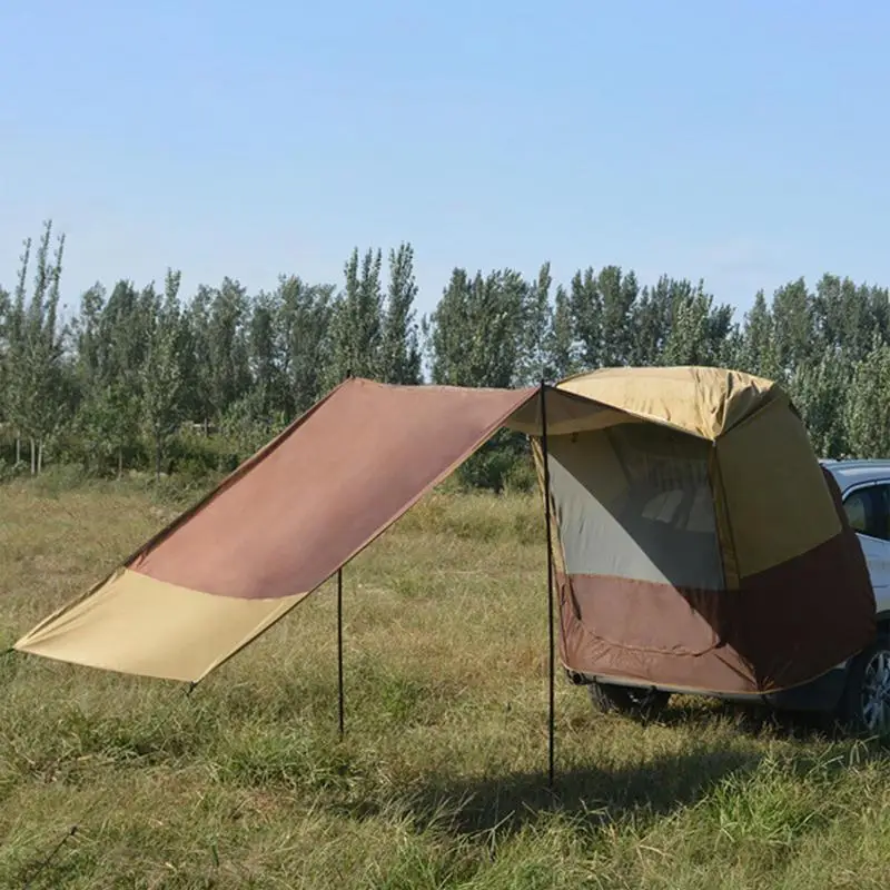 

Удлинитель для багажника внедорожника, складной УФ-тент для самостоятельного вождения, для поездок на открытом воздухе, кемпинга, боковой тент для автомобиля