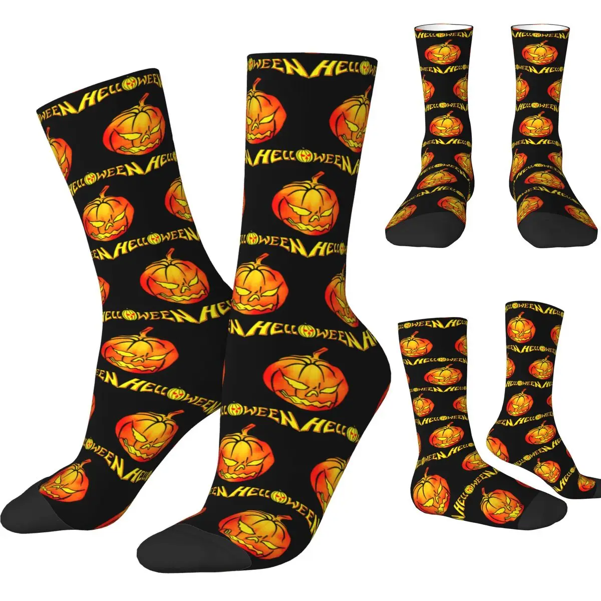 

Helloween Is A Power Metal Stockings Men's Socks Quality Korean Socks Spring Running Anti Slip Graphic Socks Gift
