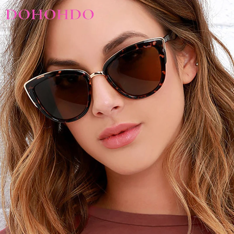 

Luxury Brand Design 2025 Cateye Sunglasses Women Vintage Gradient Glasses Retro Cat Eye Sun Glasses Travel Female Eyewear UV400