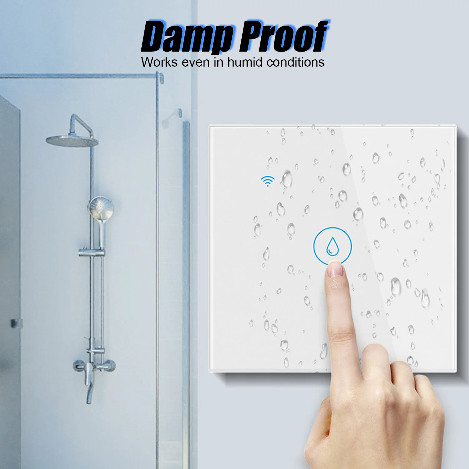 Calentador de agua inteligente con WiFi y Control remoto, interruptor inalámbrico de doble control táctil, temporizador de programación de la UE de 20A, funciona con Google, Alexa y Homekit