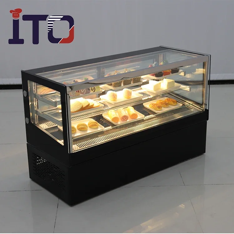 Refrigeration Equipment Pastry Bakery Showcase Cabinet Refrigerator Commercial Glass Door Cake Display Fridge