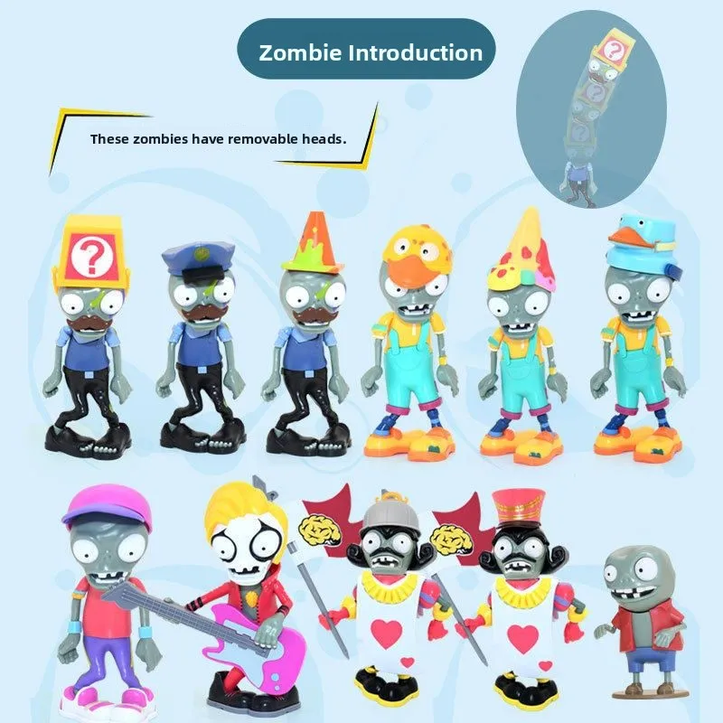 Plant Vs Zombie Toy New Model Kit Bulk Base Handmade Zombie Figure Single Loose Parts Building Blocks Static Model Toy
