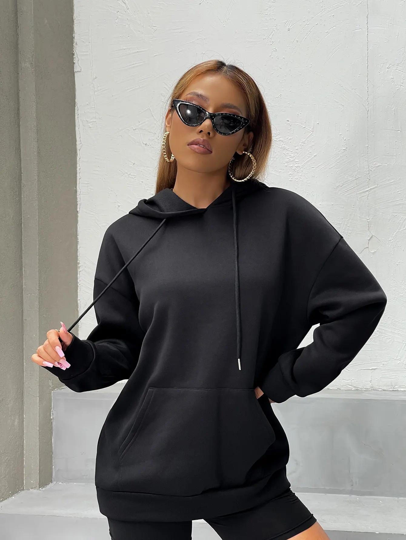 Intense Feelings Creative Sculpture Printing Hoody Women Personality Street Style Sweatshirt Fashion Warm Hooded Casual New Top