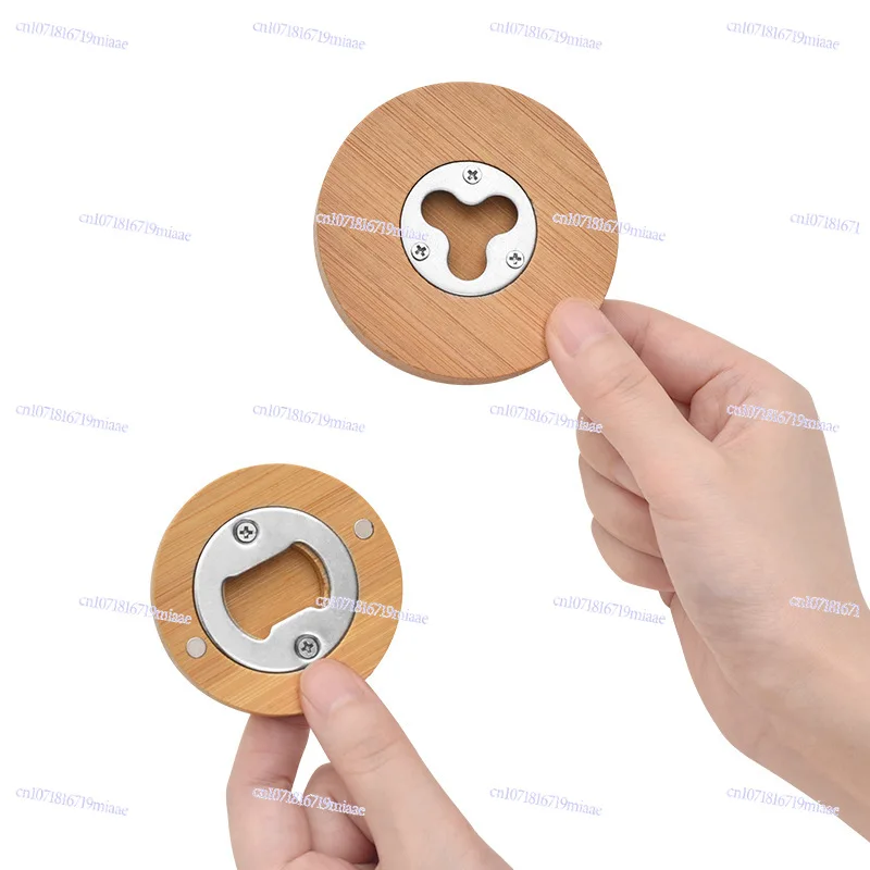 

Portable Round Bottle Opener for Beer Soda Drink with Refrigerator Sticker