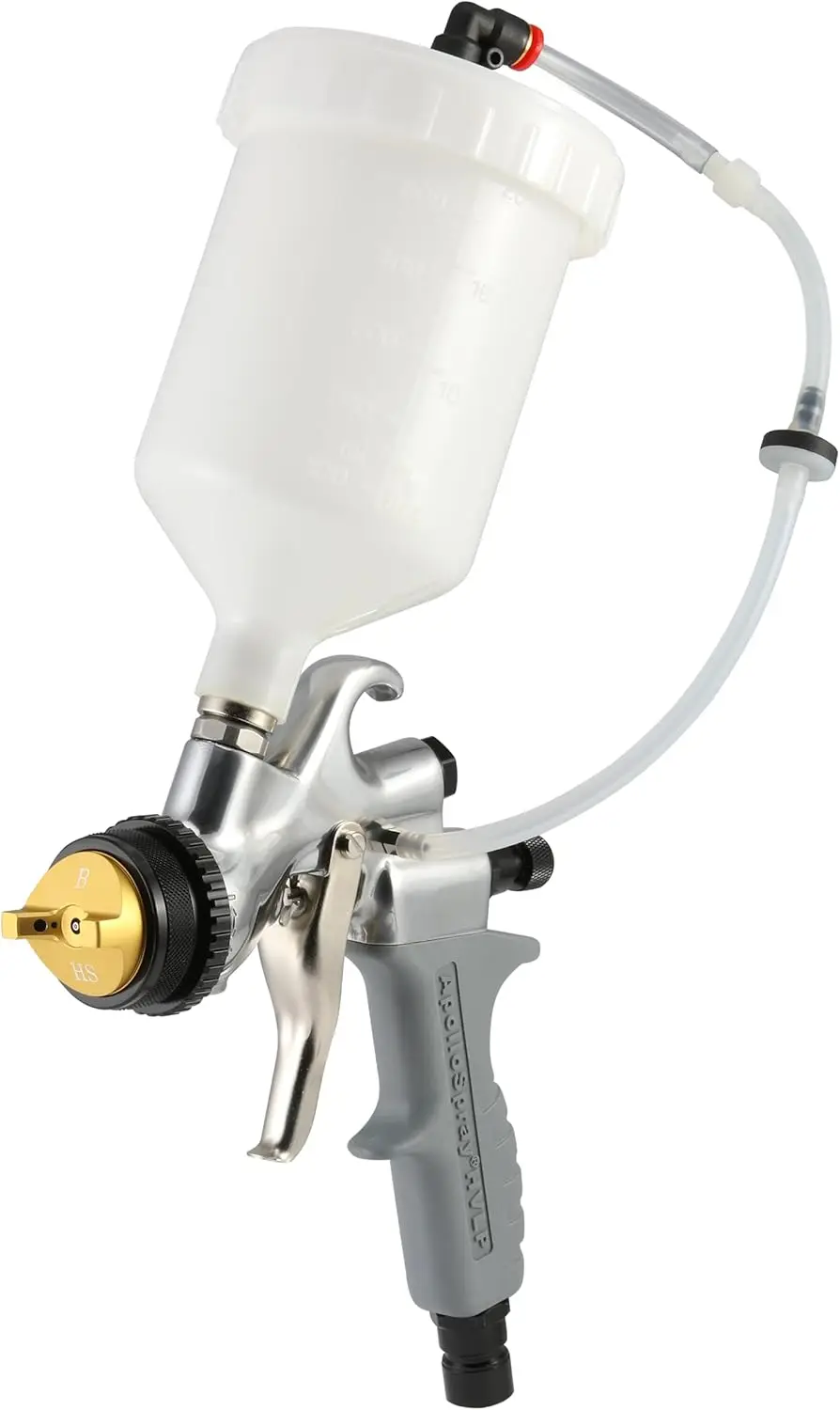 Apollo Hvlp Heavy Duty Gravity Feed Primer Spray Gun With 600Cc Gravity Cup For Professional Automotive Electric Paint Sprayers