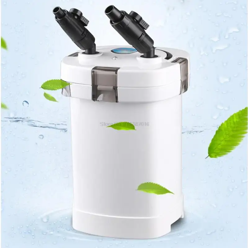 HW-504B 220V Fish Tank External Filter Aquatic Biological Products Filter Equipment Silent Filter Barrel With Bactericidal Lamp