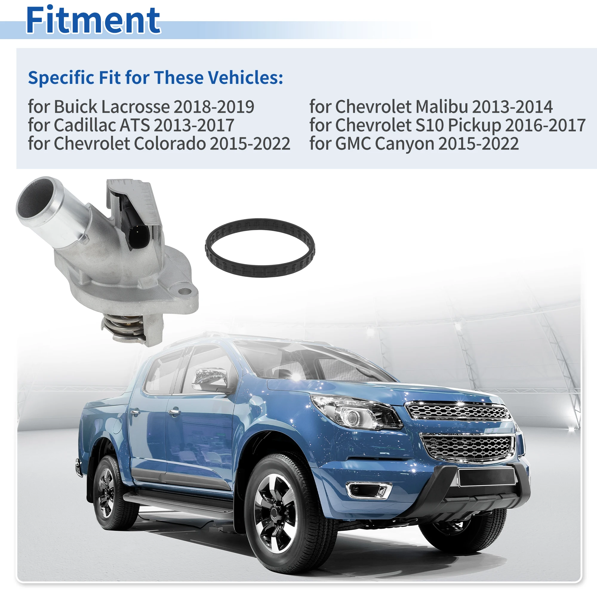 

Корпус термостата охлаждающей жидкости двигателя UXCELL в сборе для Chevrolet Colorado для GMC Canyon