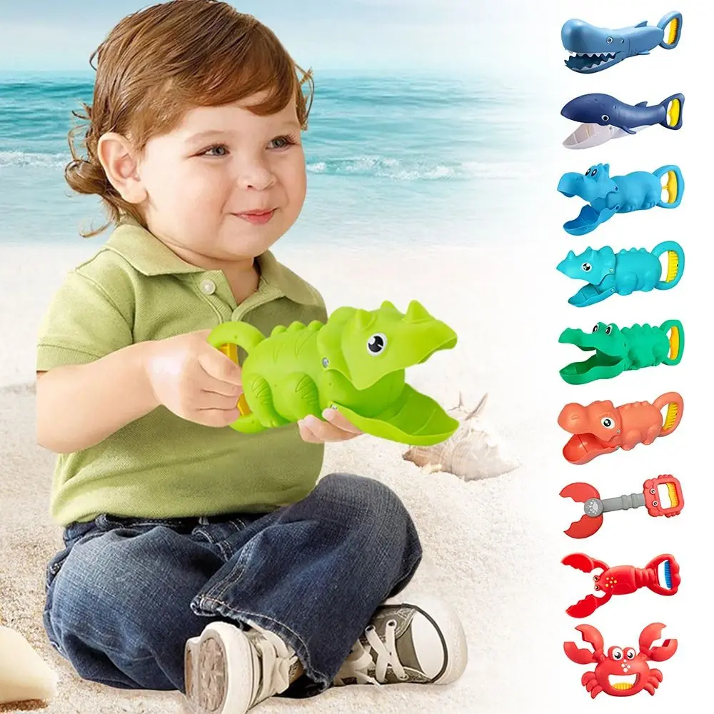 Multicolor Snow Sand Toys Cartoon Pattern Plaything Beach Digging Sand Shovel Plastic Game Sand Clip Molds Parent- Interactive