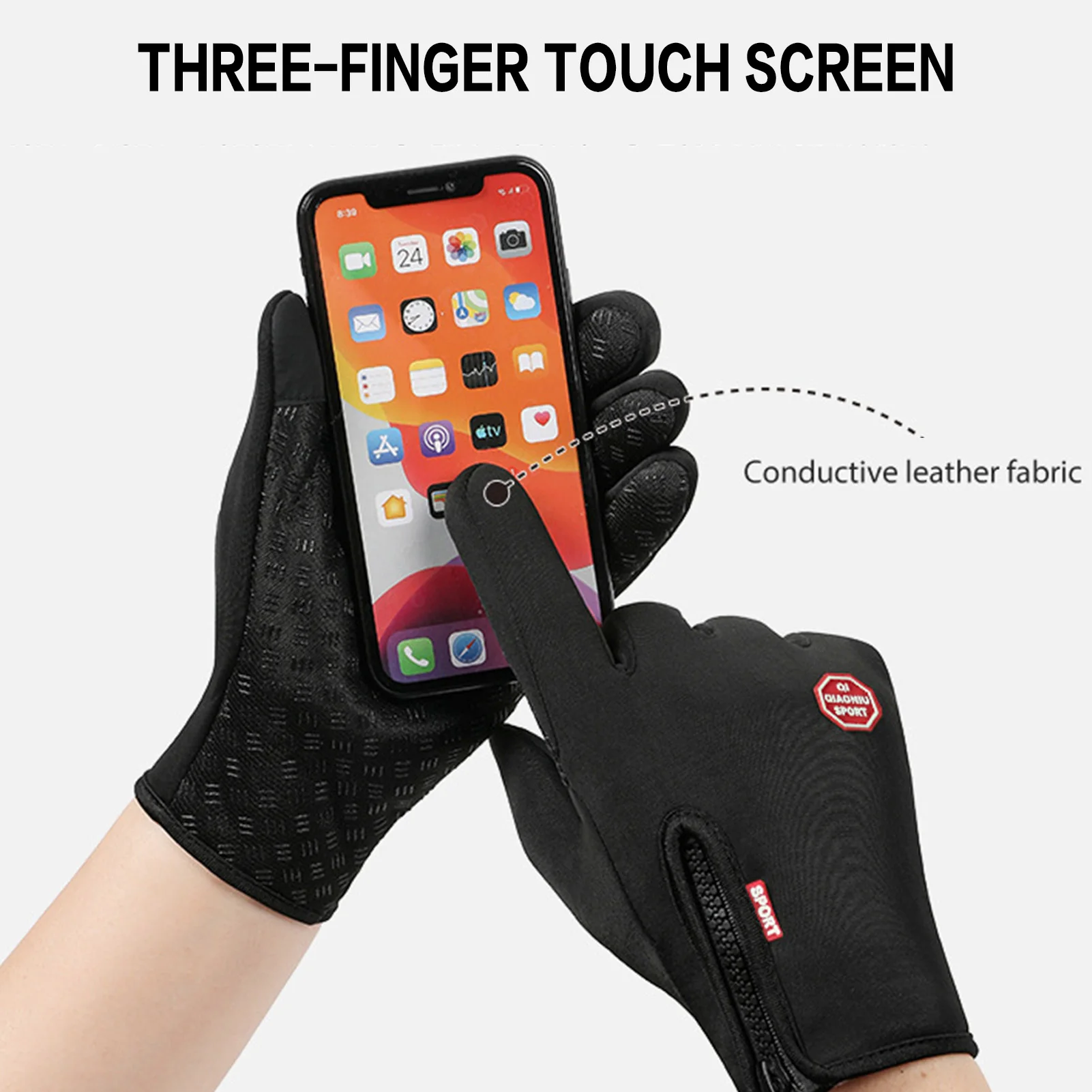 

Universal Cycling Gloves Winter Autumn Outdoor Windproof Full Finger Touchscreen Mittens Trendy Anti Slip Sports Gloves 2025