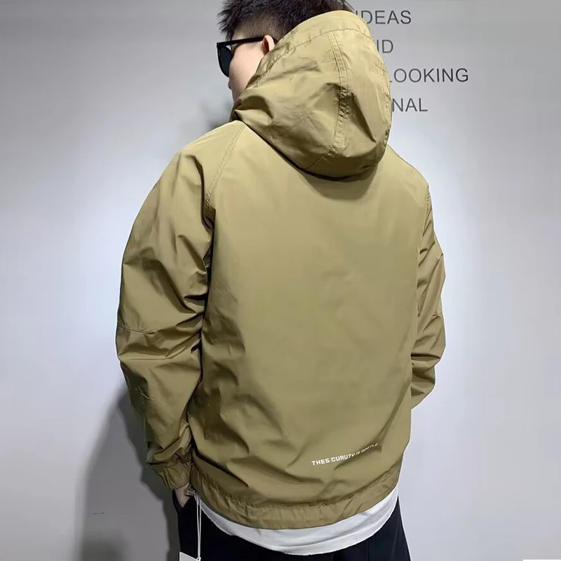 Sudadera para hombre, chaquetas con bolsillos de lujo, Sudadera con capucha, ropa de calle Harajuku de Hip Hop, chaqueta de moda coreana, abrigos