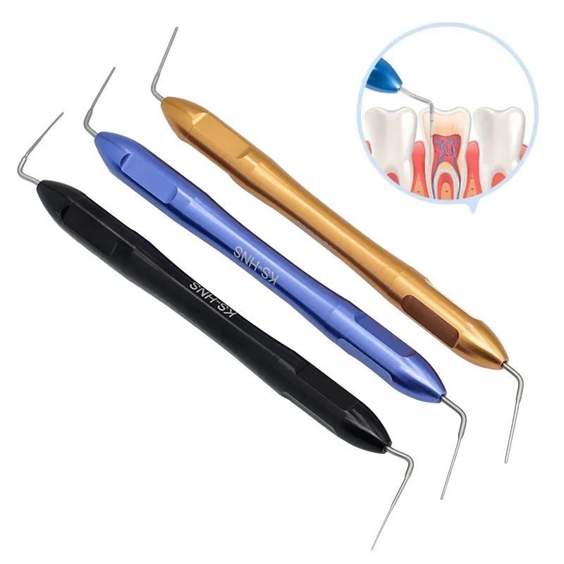 

5pcs Dental Gutta Percha Filler Oral Root Canal Filler Endodontic Hand Plugger Vertical Pressure Device Dentistry Fill Tool