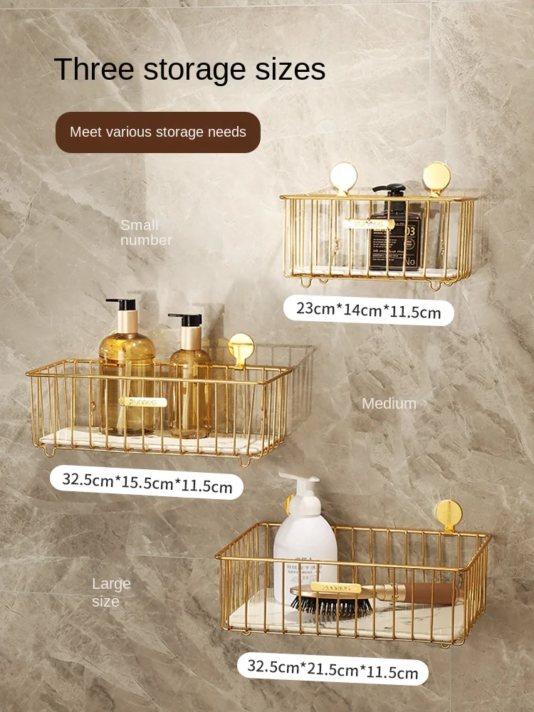 YY Bathroom Sink Punch-Free Wall-Mounted Cosmetics Storage Rack