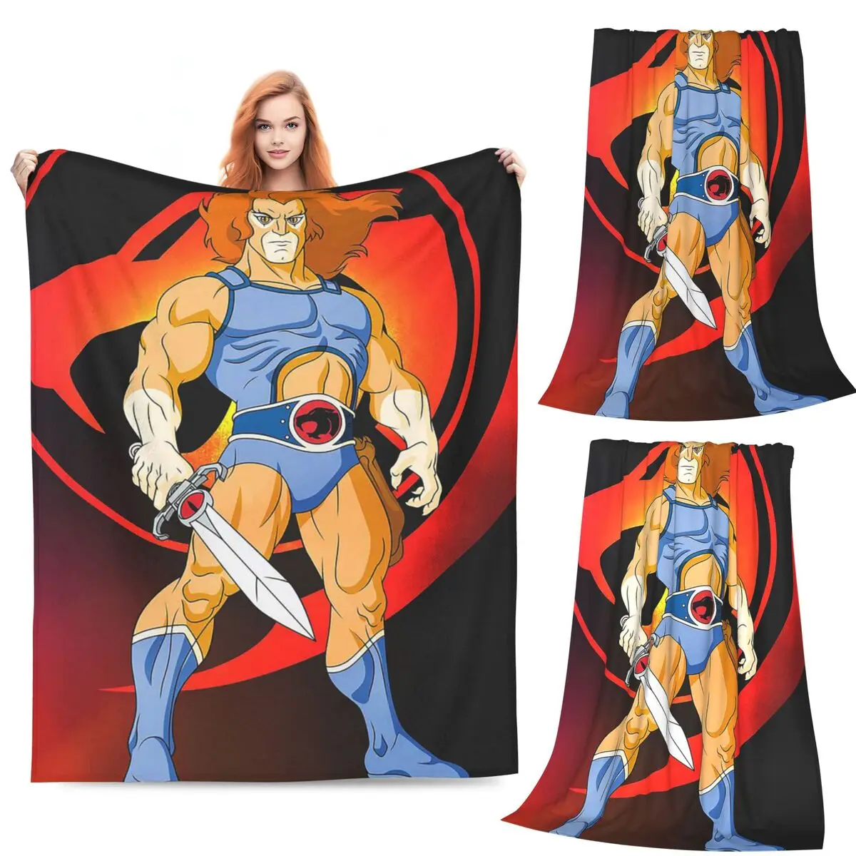 

Одеяло с героями мультфильмов Thundercats, флисовое одеяло для дивана, многофункциональное одеяло для дивана, постельные принадлежности, дорожные пледы, покрывало, одеяло