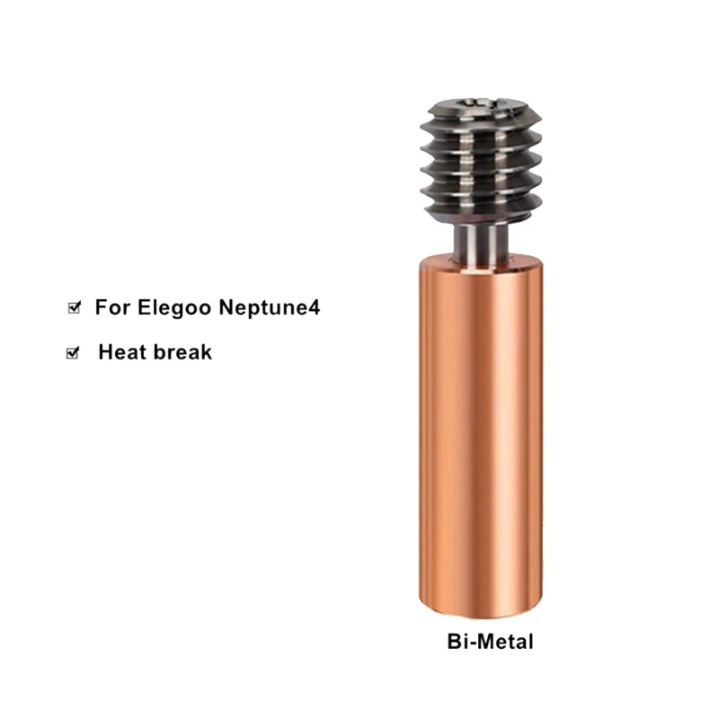 Bimetal Heatbreak สำหรับ Neptune 4 Hotend 1.75 มม.คอไทเทเนียมทองแดงหลอดสำหรับ Neptune 4 3D เครื่องพิมพ์อุปกรณ์เสริม