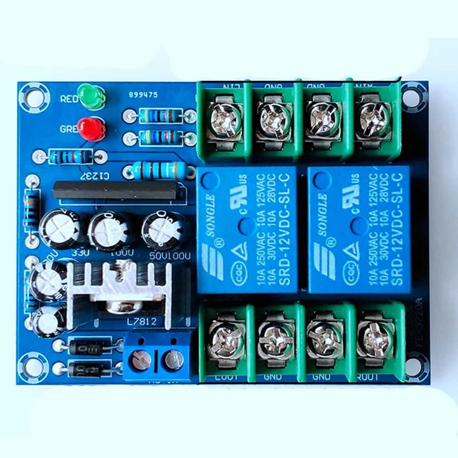 Dual Channel Speaker Proteção Circuit Board, amplificador de áudio de alta potência, Speaker Protector