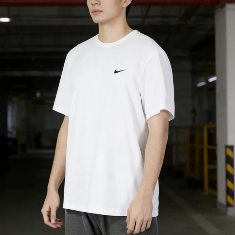 Nike Couple Short Sleeve Men Women Sports Running Fashion Trendy Round Neck Casual T Shirt Student Uniform DV9840-100 view 5