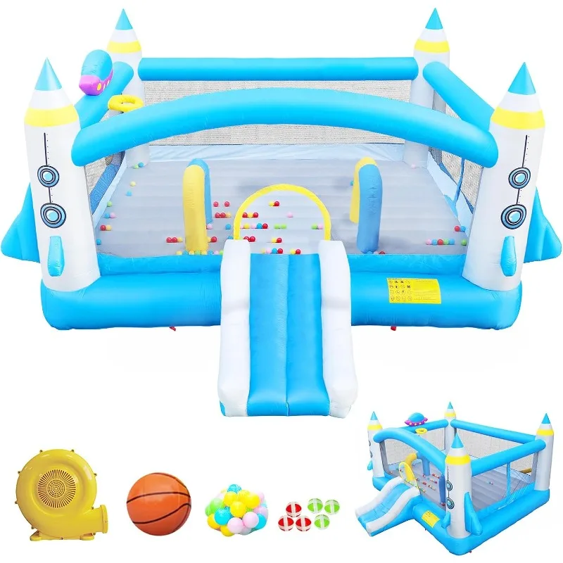 

Inflatable Bounce House for Kids Complete Setup Blower , Jumping Castle Slide