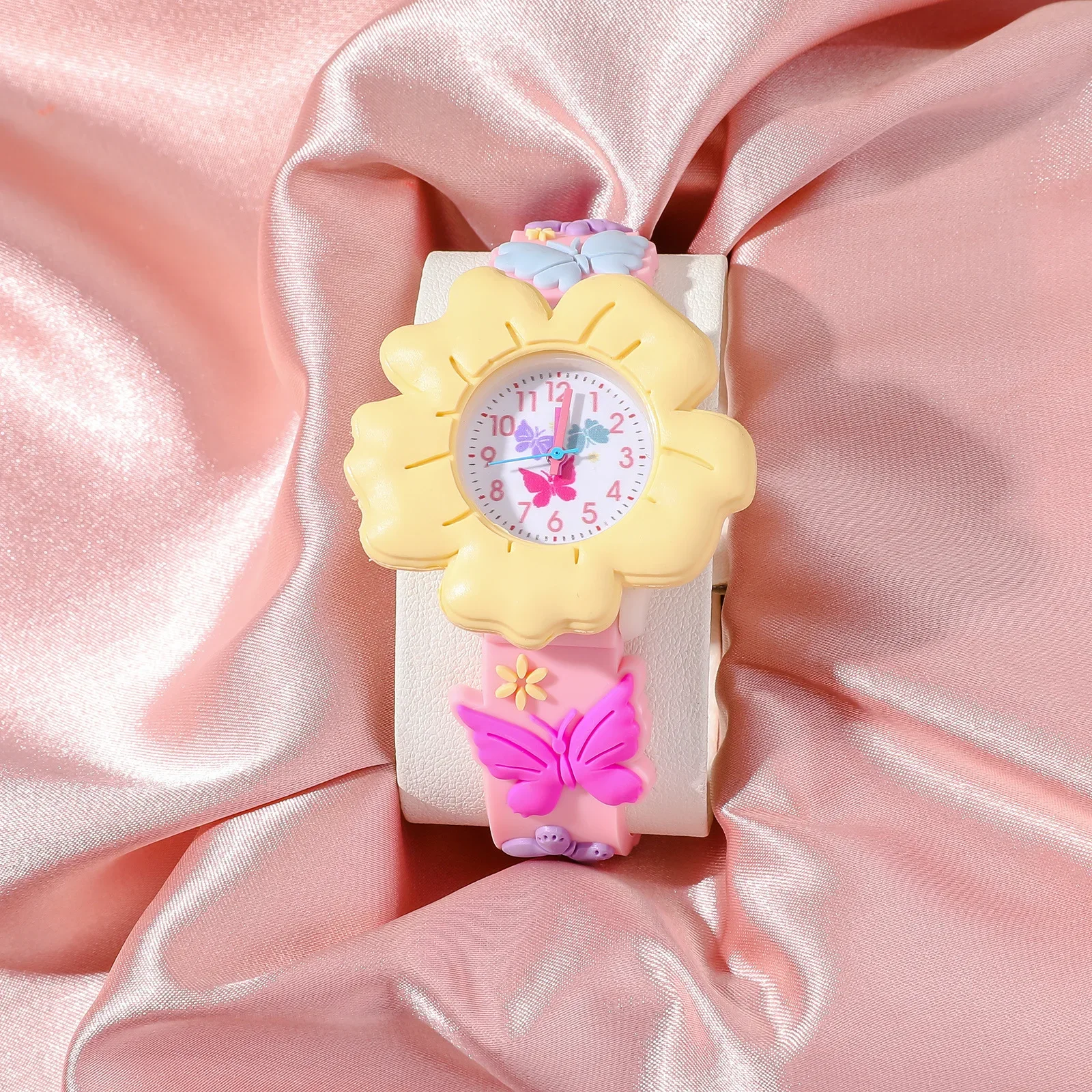 New Kids Watches Cartoon Watches Butterfly Silicone Quartz Wristwatch Birthday Gift Girl Boy Children Study Time Watch Reloj