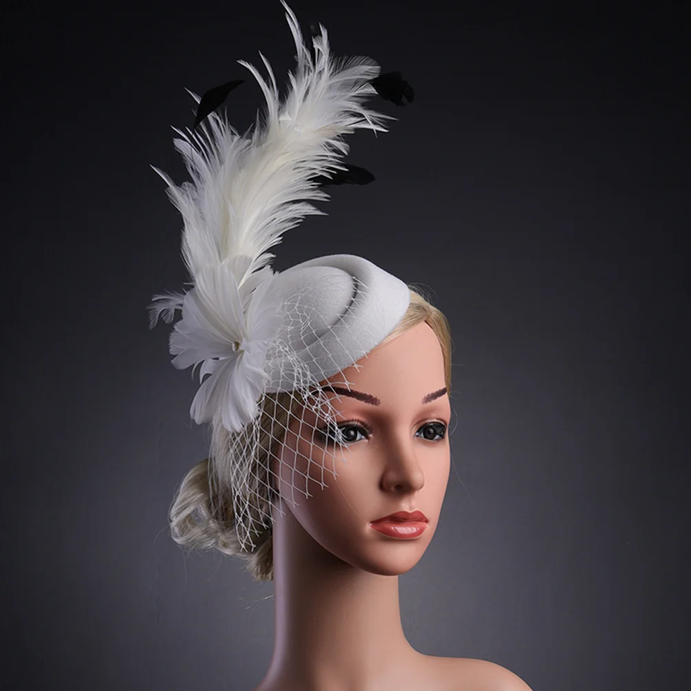 

Fascinator Mini Hat Bridal Hair Clip Wedding Party Accessories Elegant Mesh Design Bride Cocktail Hat Hair B