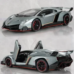1:24 Veneno Alloy Sports Car Model Diecasts & Toy Vehicles Metal Toy Car Model Simulation Sound and Light Collection Kids Gifts
