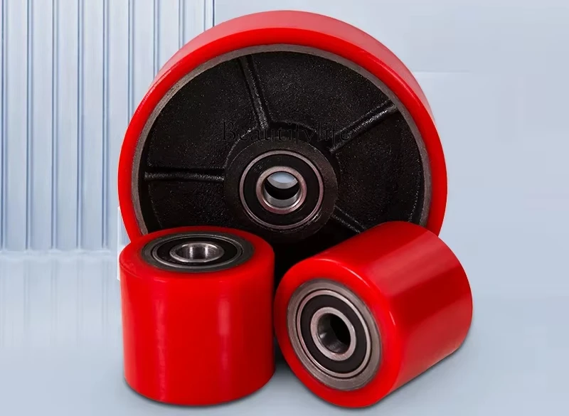 

011 Manually-Operated Forklift Swivel Wheels Accessories Complete Collection PU Foam Wheel Nylon Polyurethane Durable