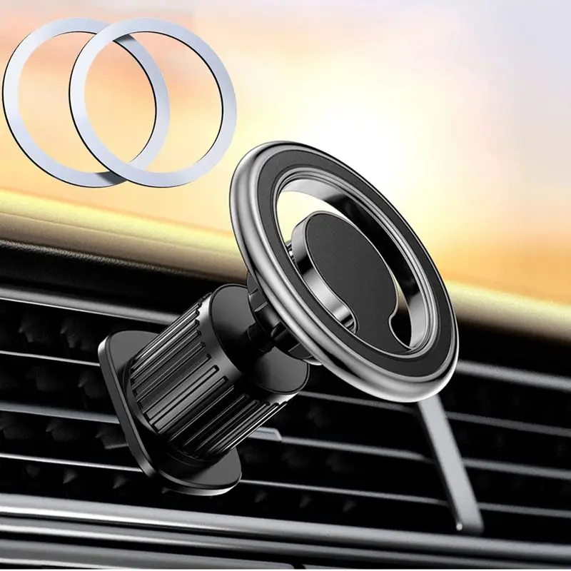 Magnetic Car Phone Holder Stand 360° Adjustable for Macsafe iPhone Huawei Xiaomi Mini Magnet Car Air Vent Clip Cellphone Mount
