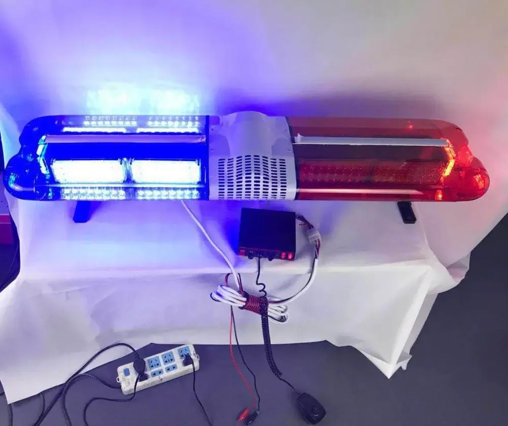 DC 12V 1.2M full size red and blue led flash warning emergency light bar for special vehicle lights