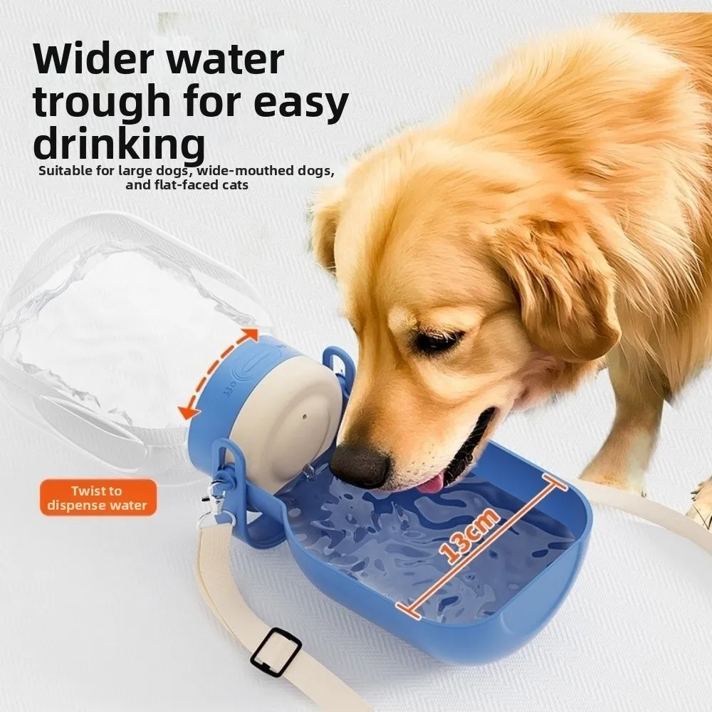 

2 in 1 Design Dog Water Bottle Leak-Proof Drinking Feeder Pet Drinking Bottle with Food Containe Large Capacity