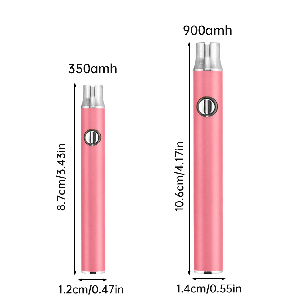 350mah 900mah 2.6V 4.0V Pen Shaped Button Battery Battery Pole Electric Soldering Iron Battery 510 Preheating Battery Pink Color