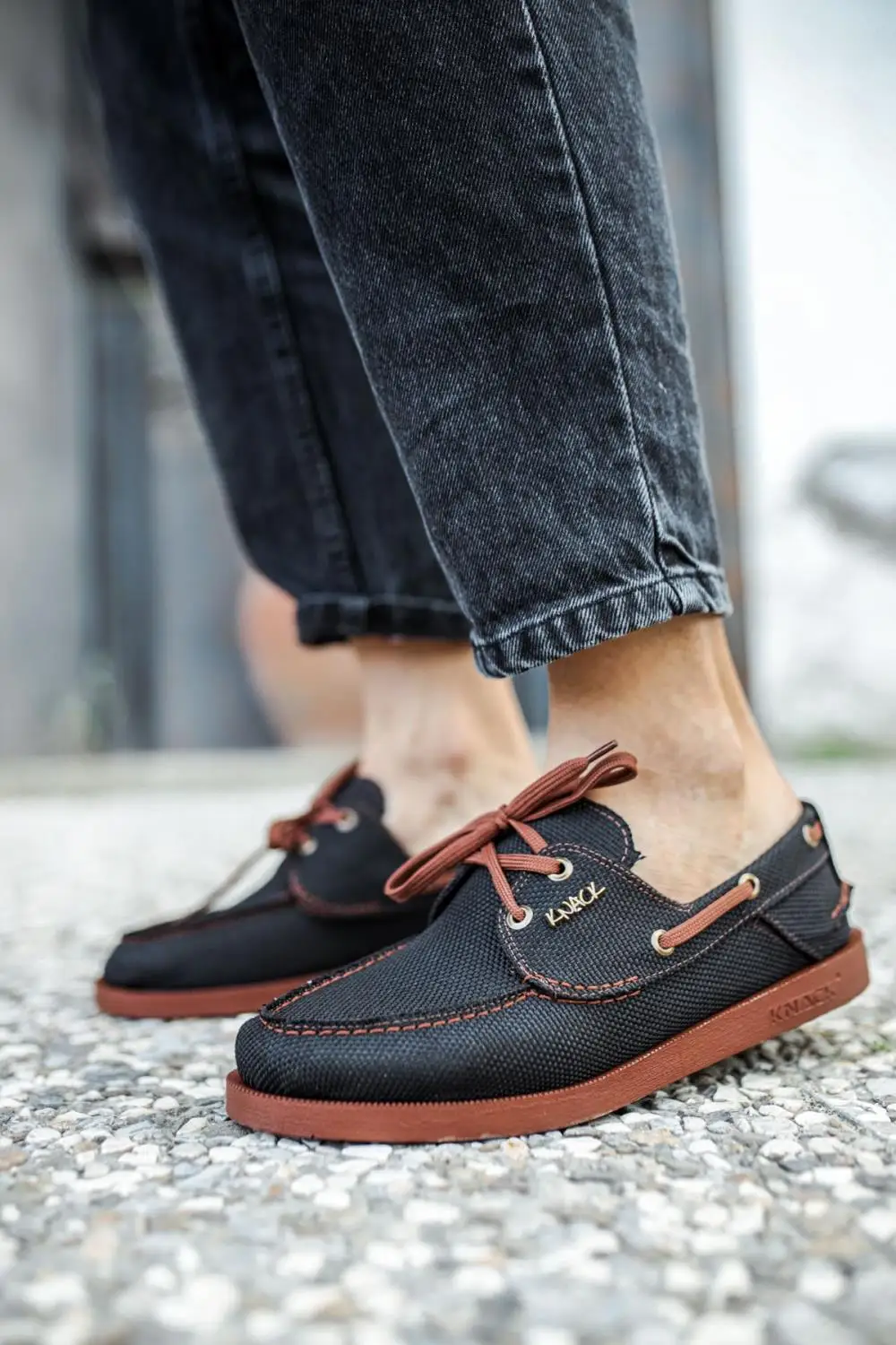 

Knack seasonal linen shoes 008 black (Taba base)