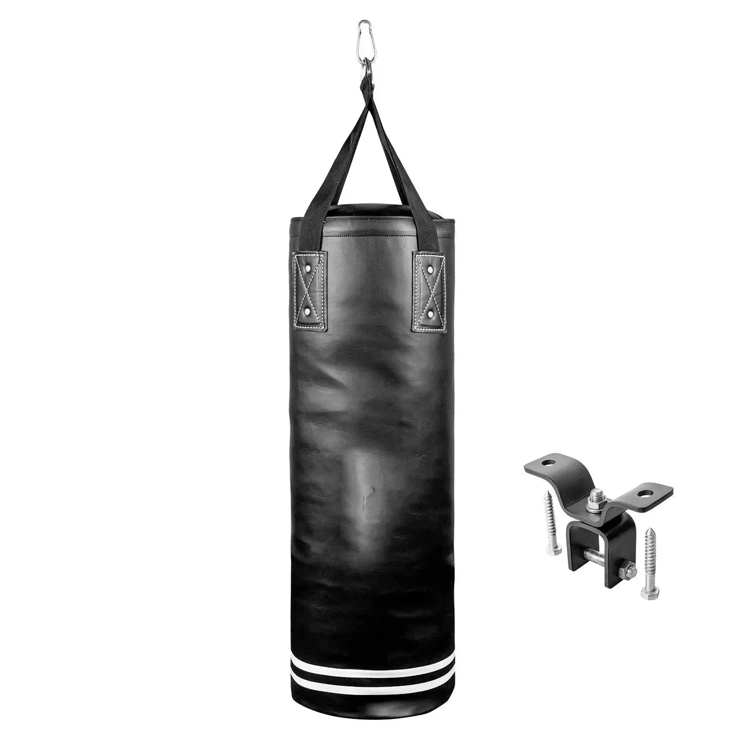 100 pound Adjustable Leather Boxing Bag Punching Heavy Sand Bag Hanging Boxing