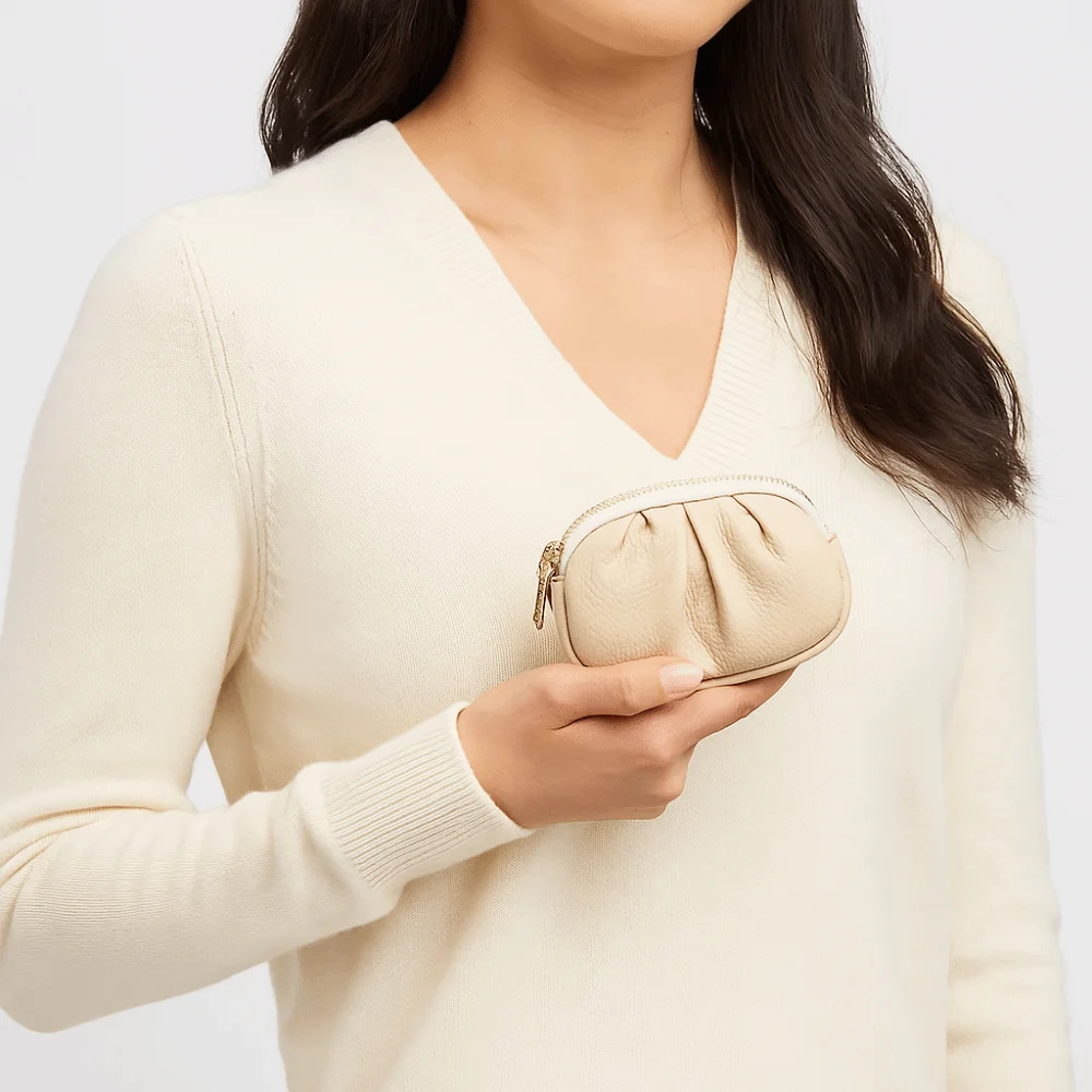 

Elegant Wrinkle Mini Wallet Double-layer Solid Color Short Wallet Zipper Multifunctional PU Leather Coin Purse Student