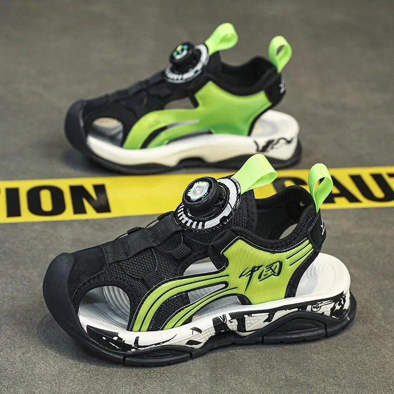 Summer New Casual Fashion Swivel Buckle Children's Boys Fashion Sandals Versatile Sports Comfortable Wear-resistant Sandals