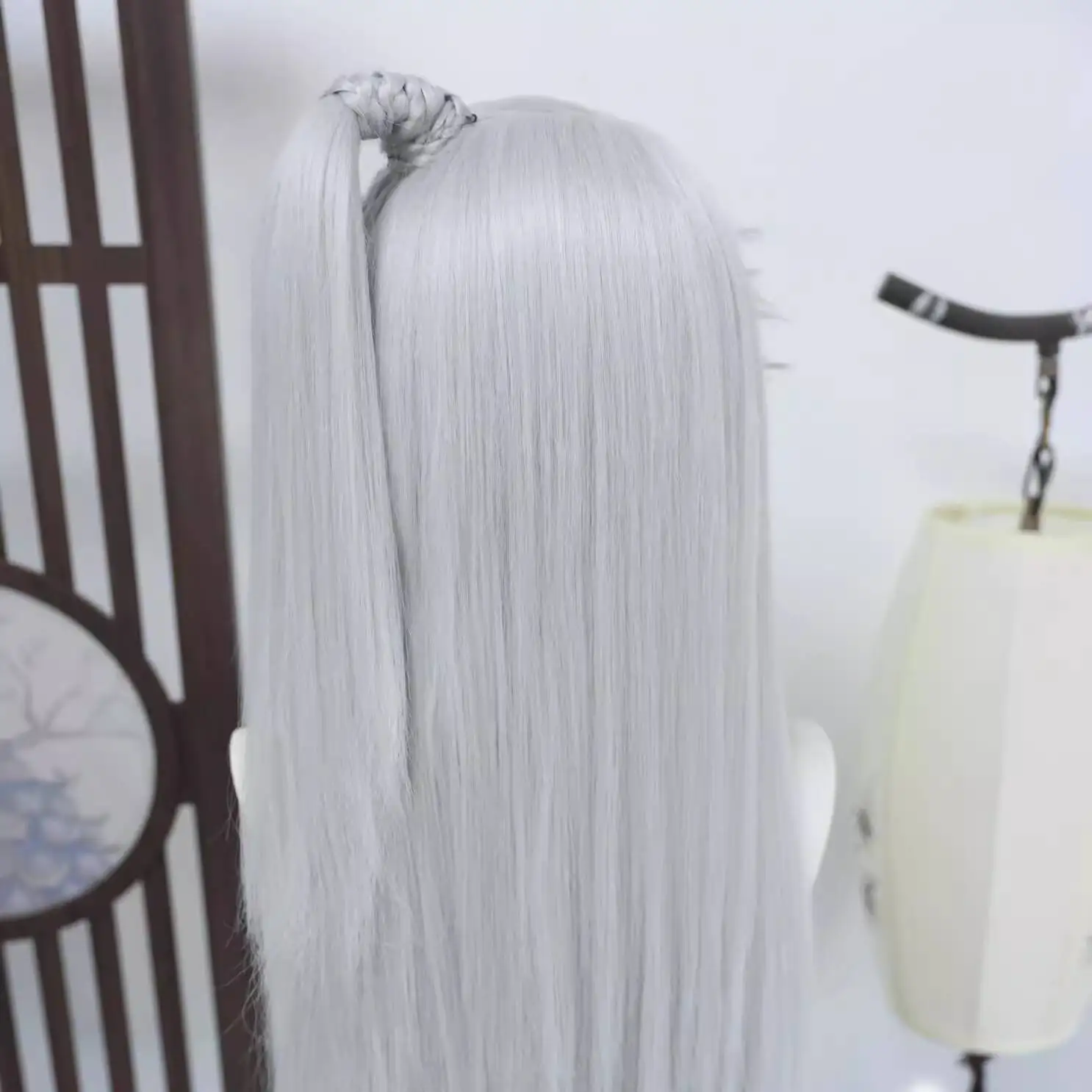 Undertaker Styled Wig Cosplay Kuroshitsuji Black Butler Undertaker Long Gray Customized Hair For Halloween Party Comic Synthetic
