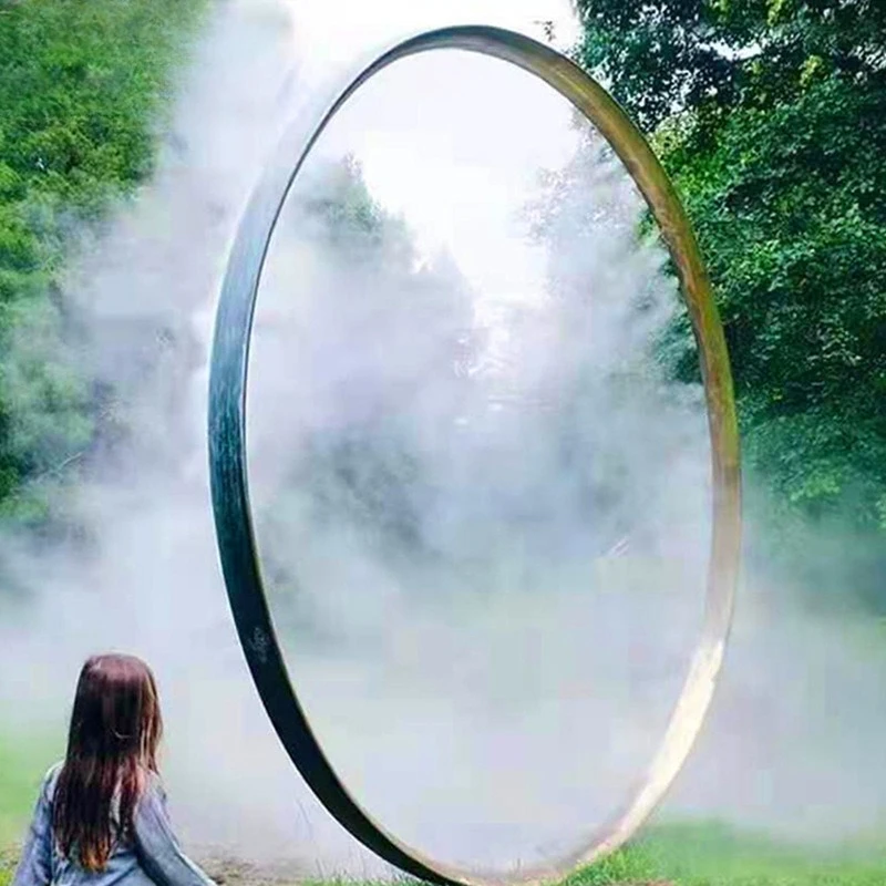 

Interactive water mist door landscape light outdoor park square circular spraying device landscaping wonderland arch decorative
