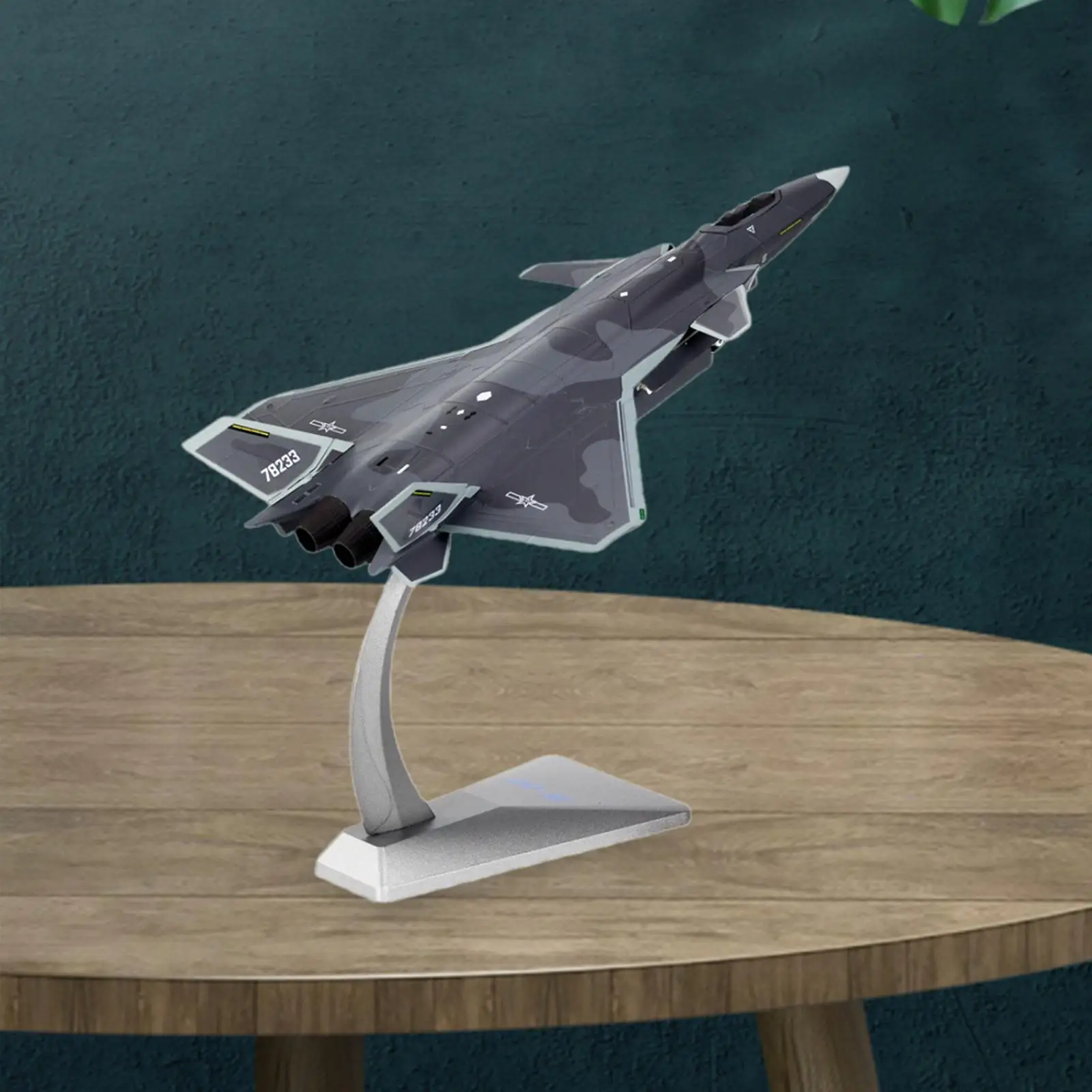 

1/60 Scale J20 Fighter Kids Toys Airplane Display for Office Cafe Bookshelf