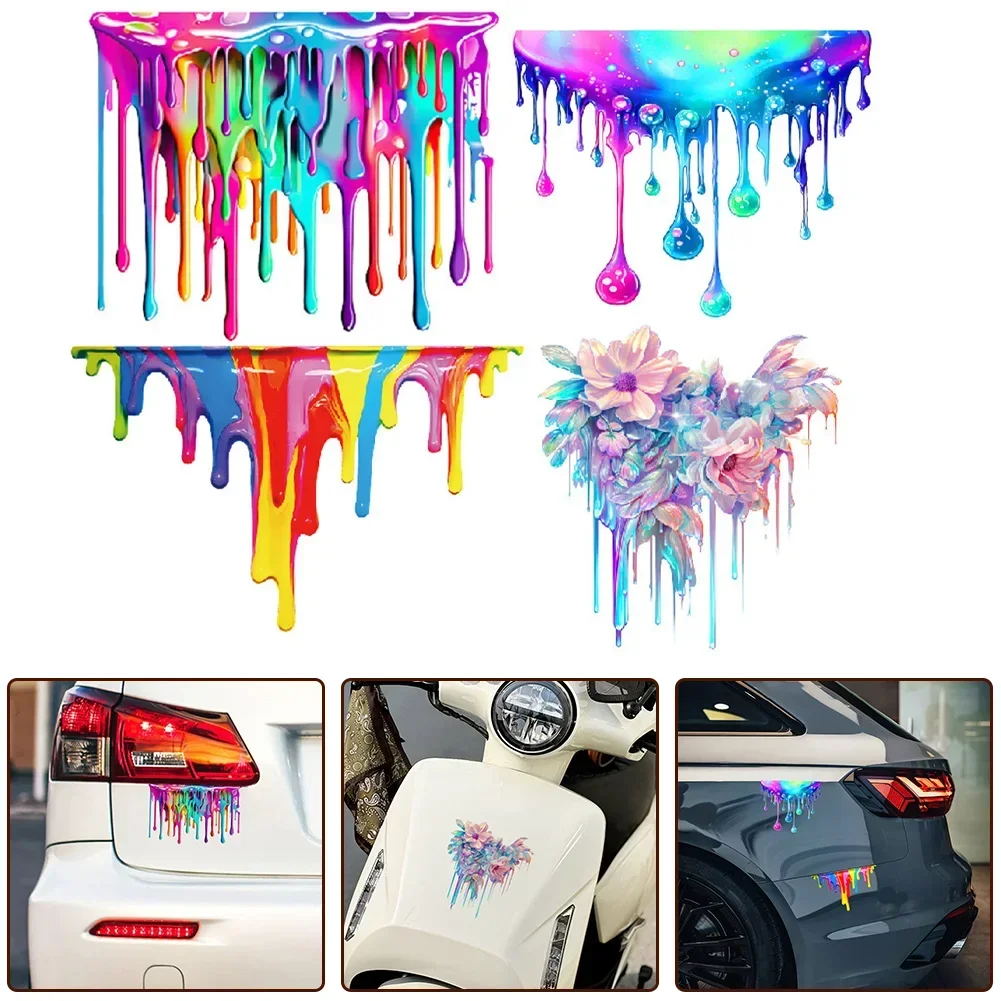 Rainbow Sticker Car Paint Graffiti Decal Auto Engine Side Fuel Tank Vinyl Decal Scratch Masking Waterproof Vinyl Stickers