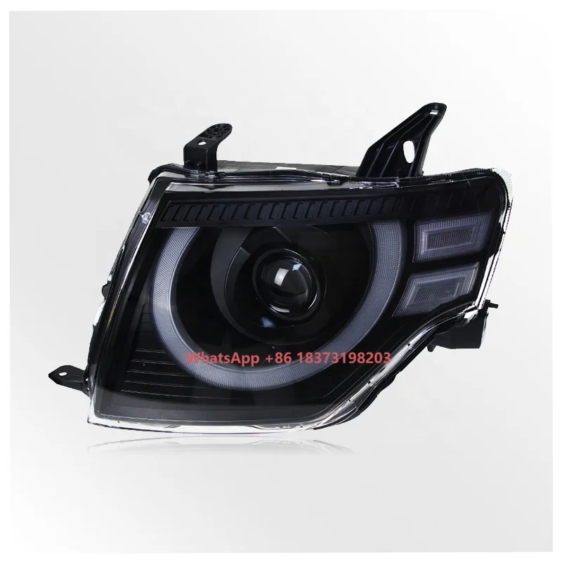 التوصيل والتشغيل DRL مصباح سيارة رئيس ضوء ترقية LED المصباح ل باجيرو IV V93 V97 V87 2015-2022 المصابيح الأمامية #1