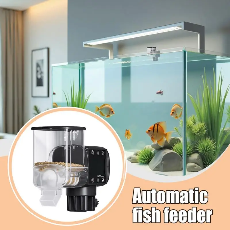 

Auto Feeder Fish Tank Battery Powered Fish Vacation Feeder With Timer Programmable Feeding Machine With Digital Display Smart