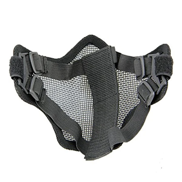 

Half Skull Black Cm01 Metal Mesh Half For Cs Hunting Protective Gear