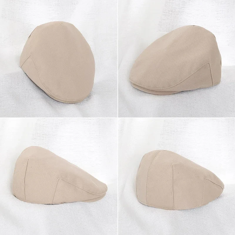 2024 Autumn Baby Hat Vintage Solid Color Beret Hats Boy Girl Newsboy Flat Cap Kids Accessories Toddler Infant Photography Props