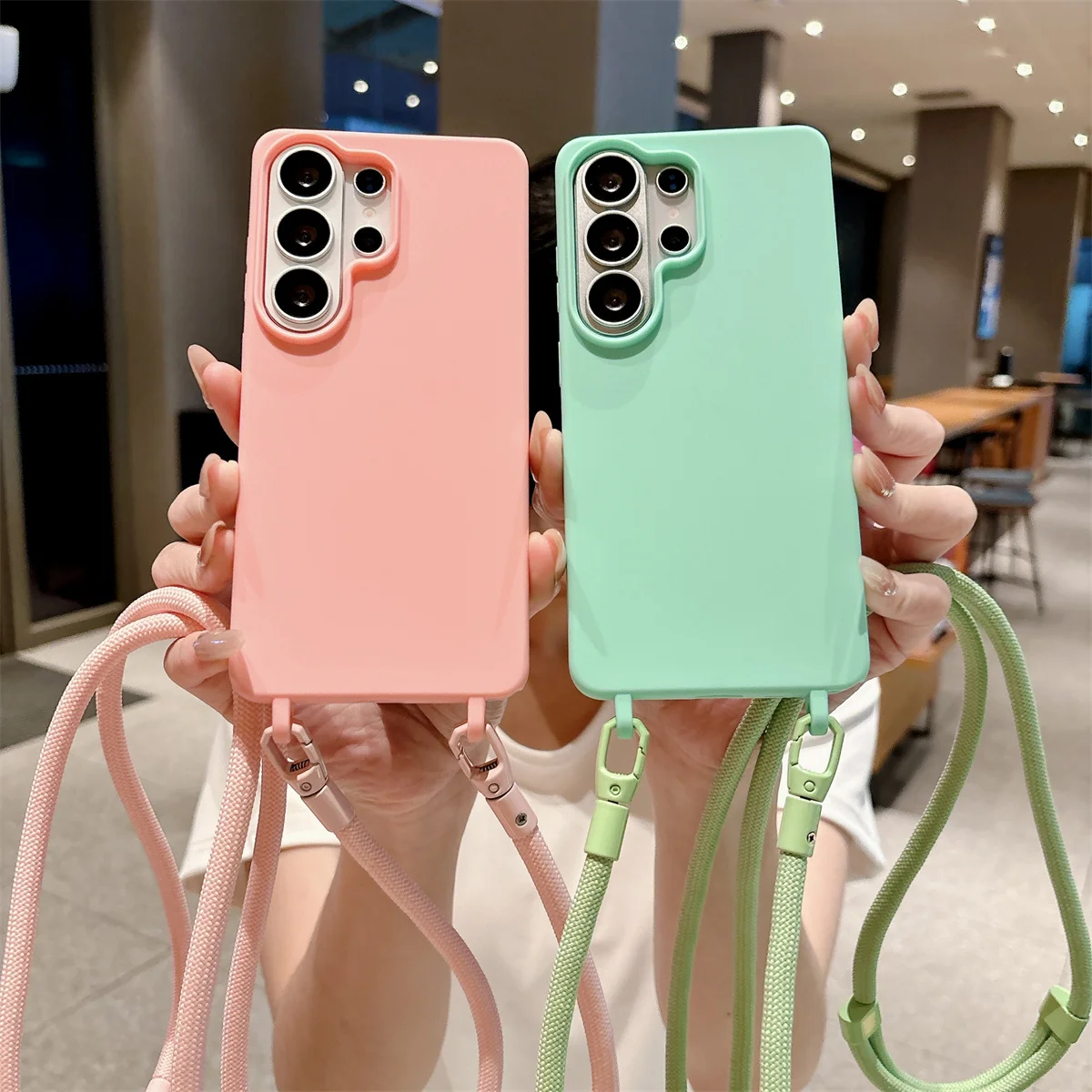 Crossbody-Handyhülle für Samsung Galaxy S26 Ultra S25 FE S24 S23 S22 S21 Plus A57 A37 A17 A07 A56 A36 TPU Silikon Soft Cover