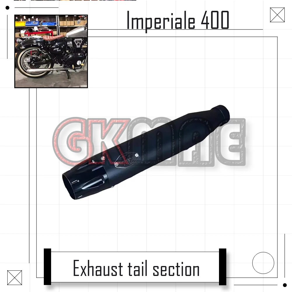 

For Benelli BJ Imperiale 400 Motorcycle Modified Retro Exhaust Tail Section Adjustable Exhaust Sound