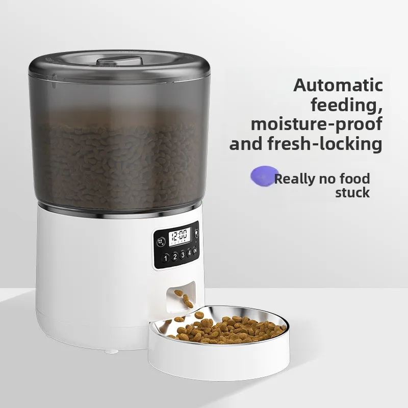 حار بيع 4L قزم تغذية الحيوانات الأليفة القط التلقائي الموقت الكمي دليل الفولاذ المقاوم للصدأ نموذج جديد #1