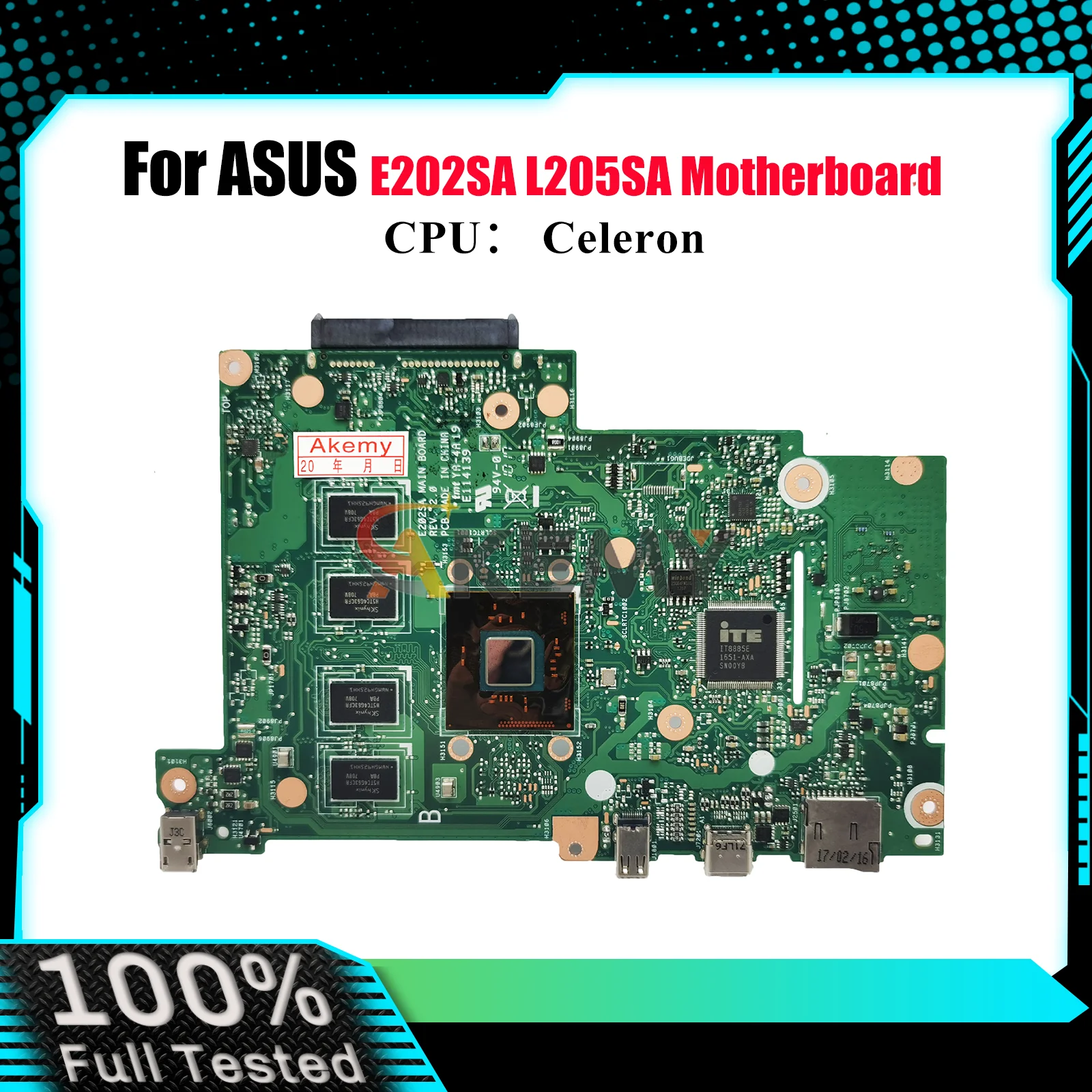 

E202SA Материнская плата для ноутбука ASUS EeeBook E202SA E202S Материнская плата для ноутбука с процессором Celeron 100% тестирование ОК быстрая доставка stk